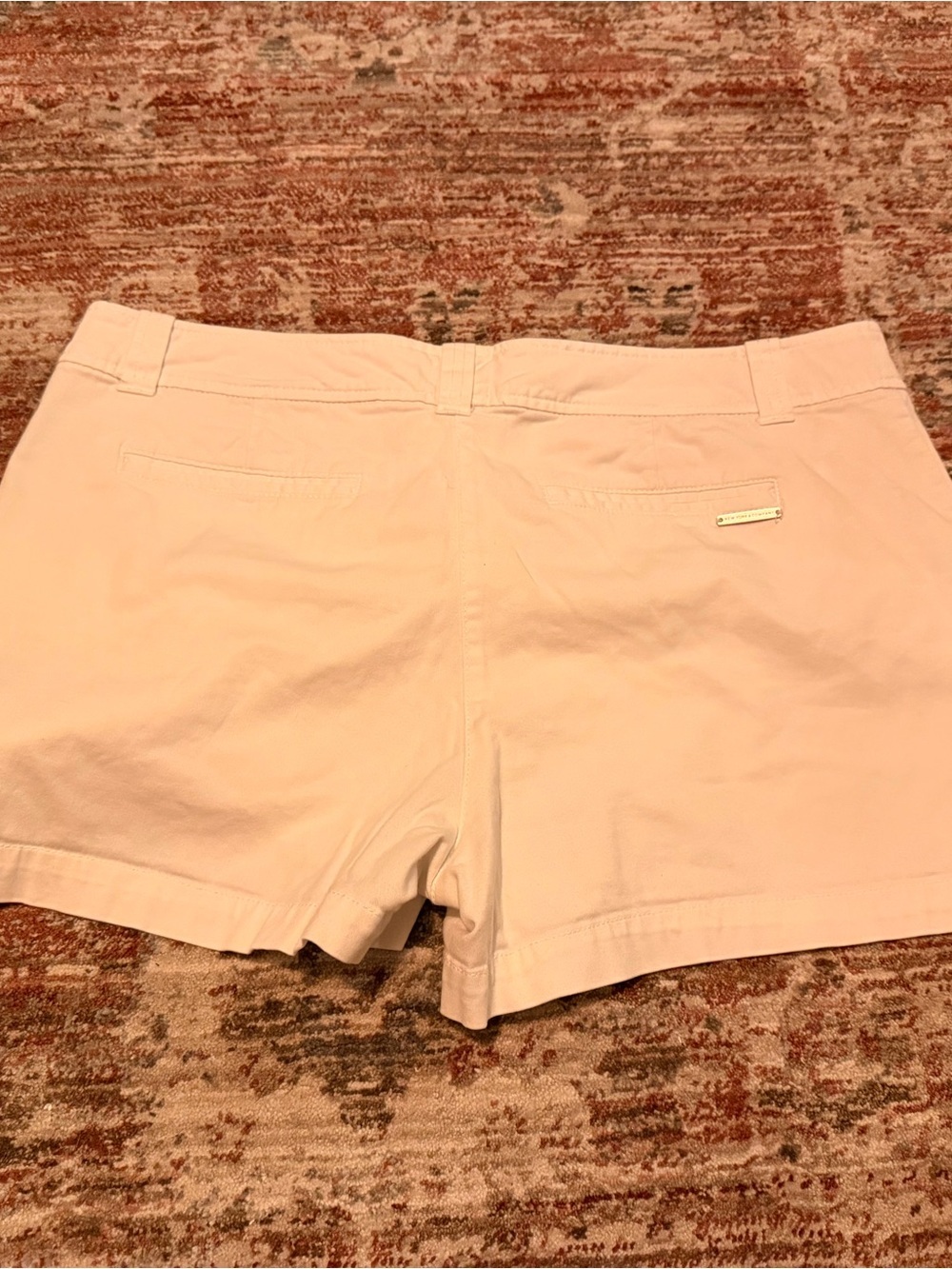 New York & Company White Women's Chino Shorts - Picture 2 of 4